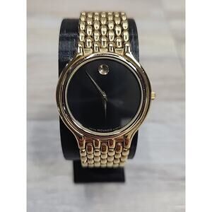 Movado Museum 87-33-866 32mm Gold Tone Stainless Steel Quartz Watch